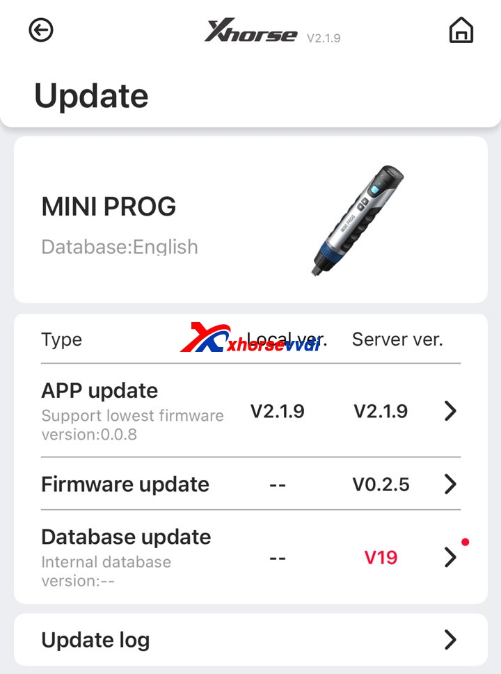 xhorse-mini-prog-update 