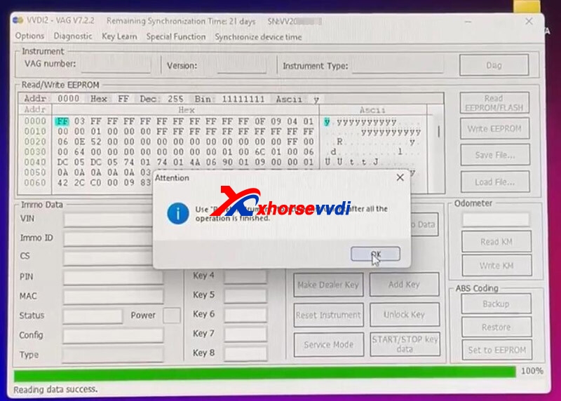 xhorse-vvdi2-add-vw-passat-2012-nec-cluster-chip-test-ok-3 