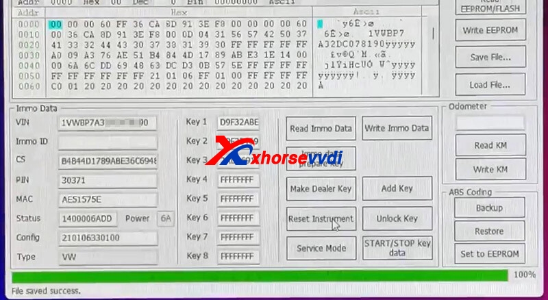xhorse-vvdi2-add-vw-passat-2012-nec-cluster-chip-test-ok-6 