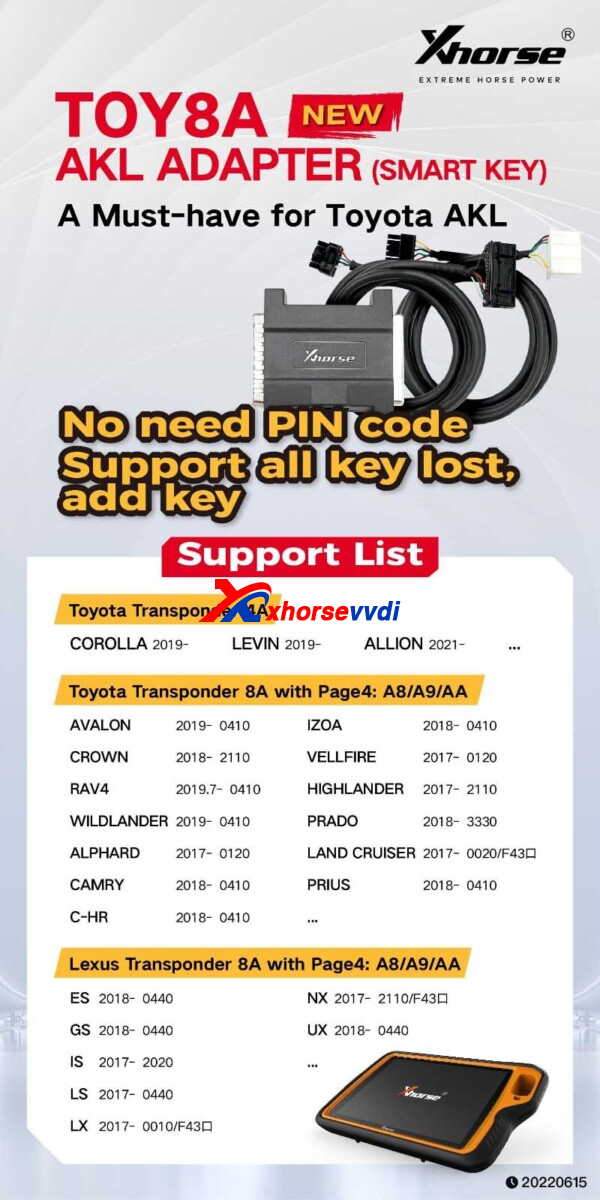 xhorse-xdbask-toyota-8a-smart-key-adapter-support-list-1 
