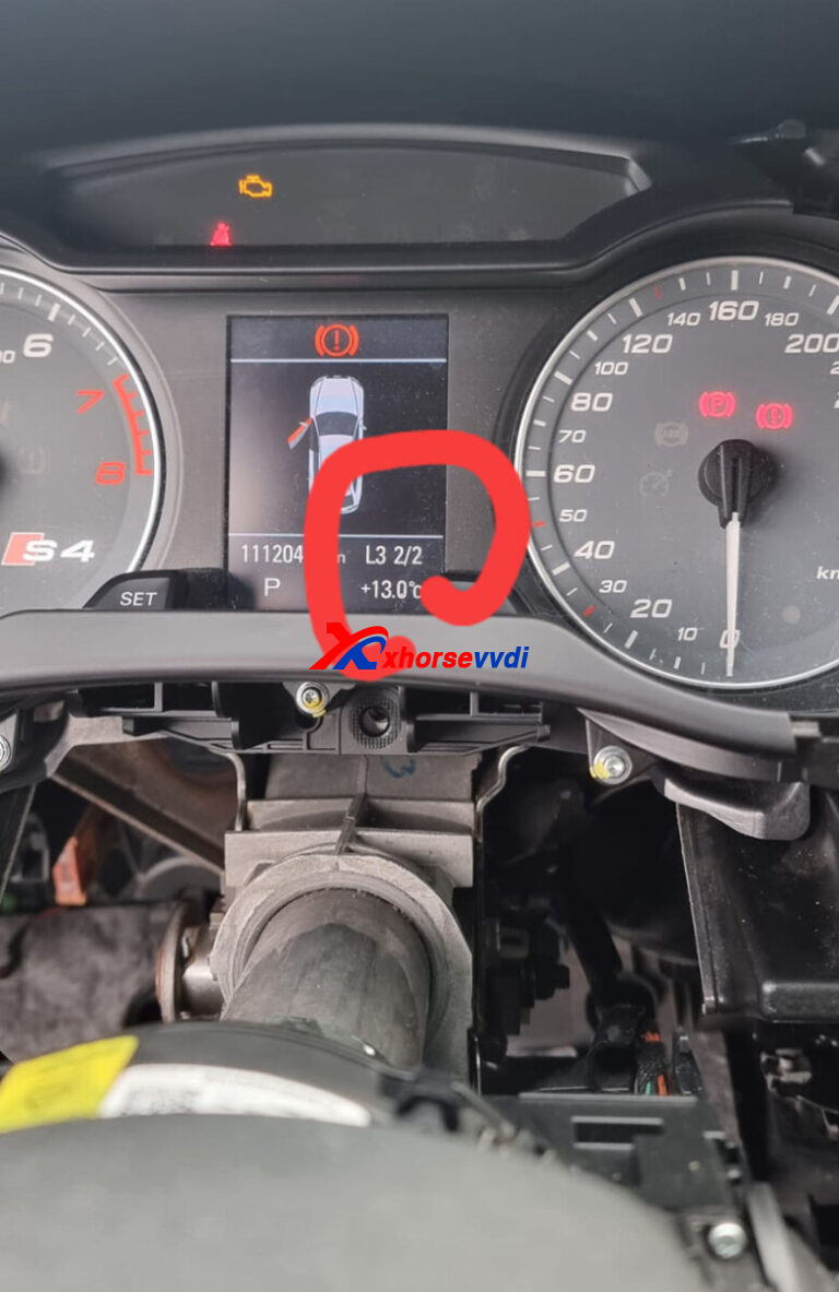 How to Remove Audi A4 Cluster Sign (2/2) After VVDI2 Add Key