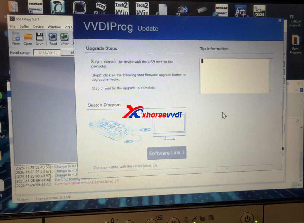 Vvdi Prog Update Communication With The Server Failed Error Solution 1