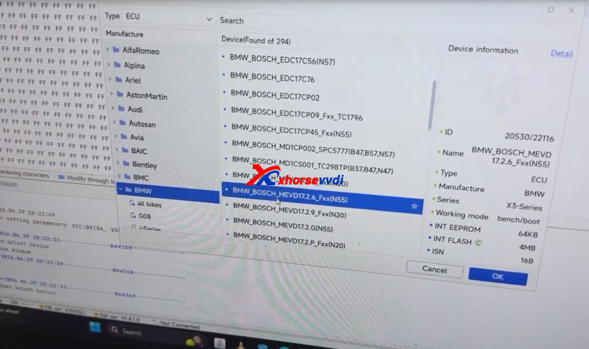 xhorse-read-bmw-f10-bosch-mevd17-2-6-ecu-ok-2 