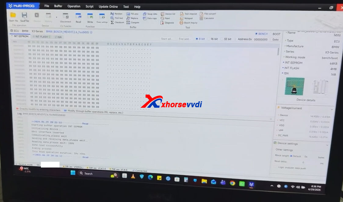 xhorse-read-bmw-f10-bosch-mevd17-2-6-ecu-ok-6 